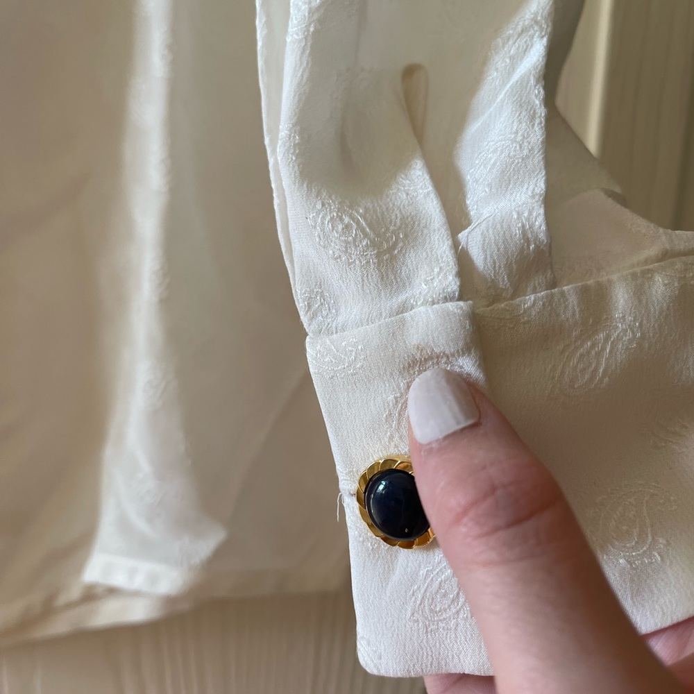 St. John Silk Button Down Blouse - image 3